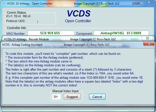 Volkswagen VW UP Airbag Control Module 1S0959655B Genuine 2013