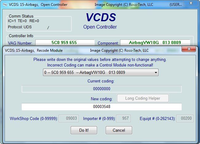 vcds controller for jedda tdi